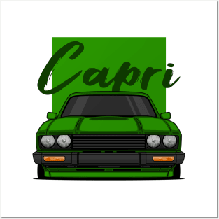 Front Green Capri MK3 Classic Posters and Art